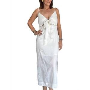 NEW DRESS TO twisted bust cropped dress in white